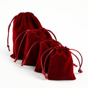 Bolsa de Terciopelo para Regalo de 15.5*11.5 cm, Bolsa de Terciopelo para Joyería, Dados de Satén, Personalización de Logotipo, Superficie de Terciopelo, Impresión a Color en Color Yute - Product Image 4