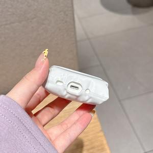 Étui de protection pour écouteurs Ins White Pillow avec porte-clés pour <span class=keywords><strong>Airpods</strong></span> 4 3 /Pro 3 2 1/2 - Product Image 6