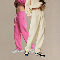Pantalones Deportivos de Felpa para Hombre con Logotipo Aplicado, Lote al por Mayor, Corte Regular, Forro Suave para Todo el Año, con Bolsillos