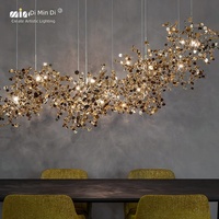 Luminaire suspendu Golden Fashion Store, style nordique, plusieurs têtes, design escalonné, luminaire de restaurant