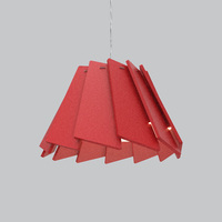 Lustre suspendu acoustique en feutre PET en forme de dôme |   Lampe suspendue LED absorbant le son pour bureau, salle de réunion, restaurant