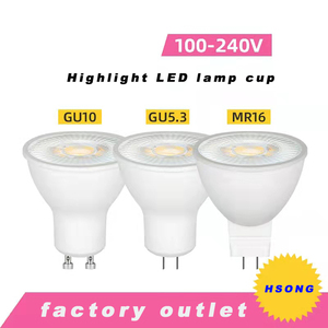 <span class=keywords><strong>Ampoule</strong></span> de projecteur Led 20 pièces, éclairage d'intérieur avec couvercle plat ou objectif style Gu5.3/ Gu10/ MR16 économie d'énergie - Product Image 3