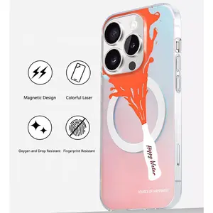 Banglass 2024 Luxe Magnetische Draadloze Oplaadcase Voor Apple Iphone 12 Promax Oogverblindende Laserhoes Voor iPhone 14 Pro