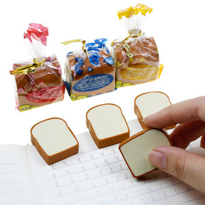 Becol Bán Buôn Trường Văn Phòng Phẩm Sáng Tạo Bánh Mì Nướng Bánh Mì Hình Dạng Tẩy Dễ Thương 3D Thực Phẩm Hình Dạng Bút Chì Tẩy Đặt Cho Trẻ Em Quà Tặng Phần Thưởng - Product Image 2