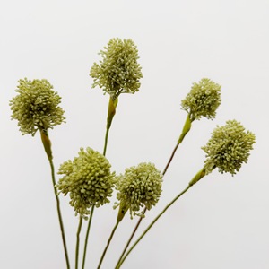 Fleur artificielle W-A0232 à 3 têtes, toucher réel, boule d'oignon vert, fleur de pissenlit, branche de plante à baies, arrangement pour la décoration intérieure - Product Image 4