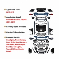 Kit de carrosserie de conversion style MT G30 LCI 2021-2023, version coupée, phares, feux arrière, capot, pare-chocs pour BMW Série 5 F10 F18 2011-2017