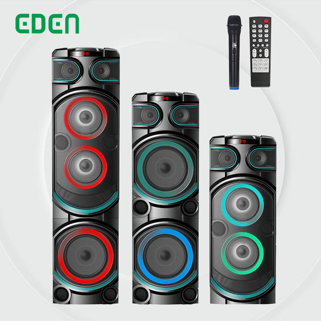 EDEN NewModel Dual 10inch Home Wooden Speaker Stereo Private Rechargeable Professional Wireless BT Dj Box With TWS Party Speaker