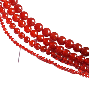 Fournisseur direct d'usine d'accessoires de bijouterie, perles d'agate <span class=keywords><strong>rouge</strong></span> en vrac, fil à faire soi-même, produits semi-finis en gros - Product Image 1