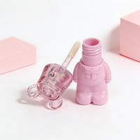 Kemasan Kosmetik Lip Gloss Bentuk Beruang Kartun Pink Unik dan Lucu