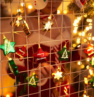 LED Weihnachtsstern-Lichterkette Galvanisierte Ornament-Kugeln Feenlichter Baum-Hängedekoration Feiertagsparty-Dekor