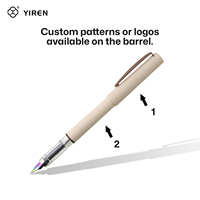 Ensemble de stylos plume magnétiques en plastique YIREN, design carton, clip à ressort intégré, écriture fluide pour étudiants, bureau et finance