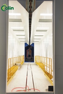 สายเคลือบผงโลหะสำหรับโรงงานอุปกรณ์เคลือบผงอัตโนมัติพร้อมระบบบำบัดล่วงหน้าสำหรับถังจุ่ม - Product Image 4