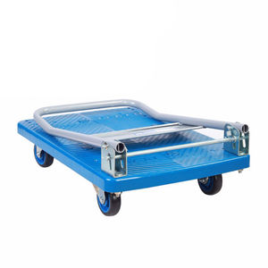 Uni-Silent 330lbs Durable Plastic <strong>Folding</strong> Platform <strong>Trolley</strong> with Rough PU Wheels 150kgs Type Economic <strong>Trolley</strong> LH150P-DX - Product Image 3