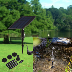 Bomba de fuente Solar de 2,5 W, alimentado por energía Solar de agua para baño de pájaros decorativo con piedra, fuente de pared de cascada de jardín decorativa Solar - Product Image 3