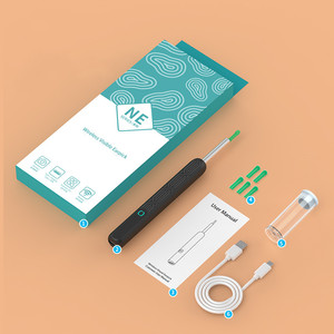 Removedor de cera inalámbrico inteligente para oídos, otoscopio luminoso, limpiador Visual de oídos, HD, palos para oídos, endoscopio con Mini Cámara - Product Image 1