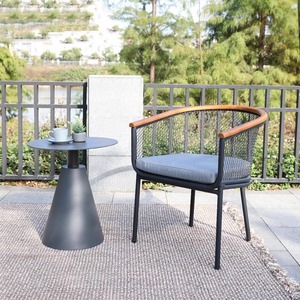 Conjunto de Muebles de Jardín de Madera de Teca de 3 Piezas, Estilo Escandinavo, para Exteriores, para Villa, Patio, Balcón, Hotel, Jardín - Product Image 5