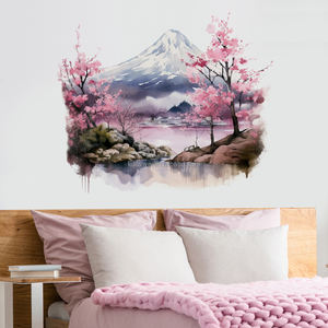 <span class=keywords><strong>Stickers</strong></span> muraux de paysage de <span class=keywords><strong>fleurs</strong></span> de <span class=keywords><strong>cerisier</strong></span> <span class=keywords><strong>japonais</strong></span> rose <span class=keywords><strong>Stickers</strong></span> muraux salon chambre décoration papier peint autocollants muraux PVC - Product Image 4