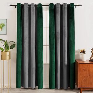 Tende oscuranti a due colori con isolamento termico per interni di eleganza gialla <span class=keywords><strong>tenda</strong></span> in velluto morbido per soggiorno - Product Image 4