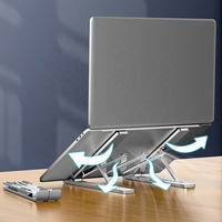 Support d'ordinateur Portable pour bureau réglable ergonomique Portable en aluminium support d'ordinateur pliable 10 Angles antidérapant