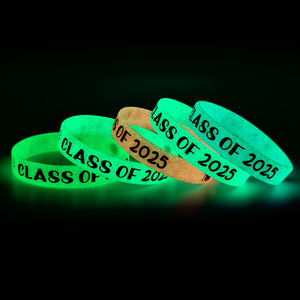 प्रचार कस्टम प्रिंटिंग लोगो रबर कंगन चमकदार कलाई बैंड में चमक चमक चमक - Product Image 6