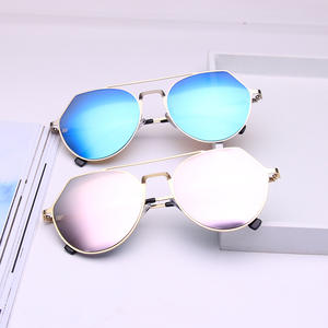 Lunettes de soleil irrégulières Qianai, monture argentée, verres mercure, protection UV400, légères, unisexe, type 3, H3-1102 - Product Image 3