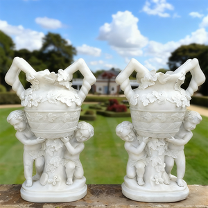 Garden Park Estatuas de piedra al aire libre y esculturas de mármol <span class=keywords><strong>natural</strong></span> Macetas y jarrones de granito de estilo europeo Durable - Product Image 3