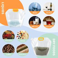 Sac de rangement hermétique avec poignée, sac de conservation alimentaire réutilisable pour céréales et boissons, utilisation en cuisine