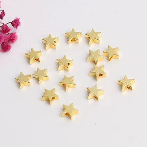 ลูกปัดทองเหลืองรูปมงกุฎผีเสื้อชุบทอง18K 5มม. 6มม. 7มม. 8มม. 14K สำหรับสร้อยข้อมือ - Product Image 2