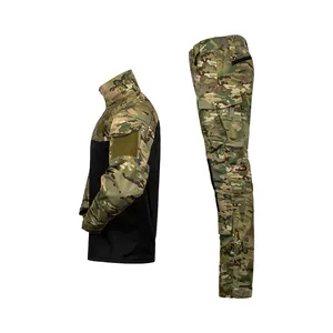 Sapo uniforme de camuflagem tático personalizado oem, uniforme respirável