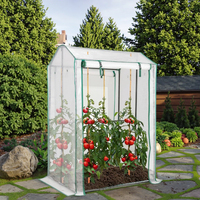 Serre portable mini moderne la plus populaire avec structure métallique et étagère à herbes en maille PE, kit de séchage pour jardin