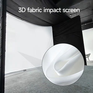 튼튼한 골프 3D 임팩트 스크린이있는 실내 골프 럭셔리 골프 곡선 임팩트 스크린 시뮬레이터 인클로저 키트 - Product Image 4