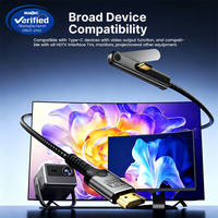 Câble USB-C vers HDMI 16K60Hz 2M Type C vers HDTV 16K Ultra HD en PVC tressé avec support de téléphone réglable