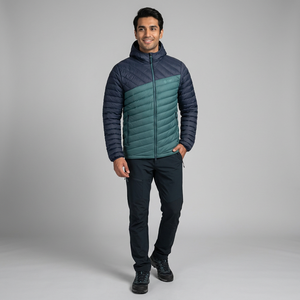 Customized Men's Color Block High Street Style Puffer Jacket Quilted Slim Fit Insulated Windbreaker <b>Bubble</b> <b>Coat</b> Quick Dry - Product Image 1