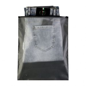 Hot Sale Frosted Black Matte PE Transparent Glossy Square Bottom Silk Screen Printed Zipper Bags Custom Logo Biodegradable - Product Image 1