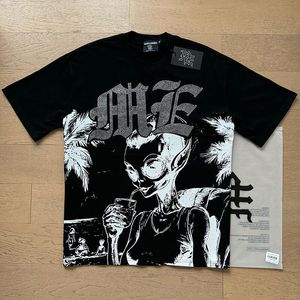 T-shirt à manches courtes de style américain avec imprimé alien et strass, idéal pour l'été. - Product Image 5