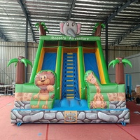 Vente directe d'usine Kaluen, toboggan gonflable pour enfants en PVC résistant, pour intérieur et extérieur, thèmes animaliers, toboggan de parc commercial, 5m*7m*6m