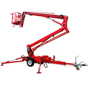 Mendorong sendiri teleskopik lengan angkat 12m Cherry Picker Towable Boom Lift - Product Image 6