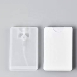 Wholesale <b>Pocket</b> Perfume Bottle 20ml Empty Transparent White Black Square Shape Credit Card Sanitizer Hand Spray Bottles - Product Image 5