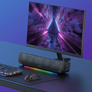 Nueva Barra de Sonido Larga con Molde Privado, Altavoz Bluetooth con Subwoofer, RGB Rítmico, Altavoz Inalámbrico para Computadora con Batería Integrada - Product Image 1