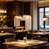 Lustre de restaurant moderne en aluminium au design créatif, lampe suspendue LED nordique en acrylique pour salle à manger et salon, lampe décorative