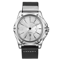 Edelstahl Zifferblatt Uhr mit Lederband 100m wasserdichtes Quarz werk Casual Business Style Limited Edition