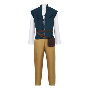 Costume de Cosplay Conte Enchanté, Robe de Princesse Raiponce à Cheveux Longs, Tenue de Couple Prince Flynn, Ensemble Femme pour Spectacle d'Halloween - Product Image 4