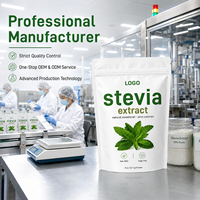 Poudre d'extrait de stévia, édulcorant naturel, zéro calorie, sans sucre, sans OGM, qualité alimentaire, substitut de sucre végétal pour boissons et pâtisseries