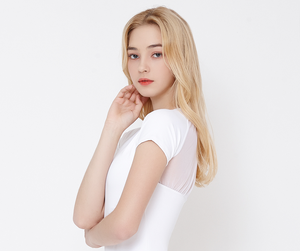Las mujeres básica de cuello de vuelta de malla de camisetas de <span class=keywords><strong>mujer</strong></span> Simple <span class=keywords><strong>camiseta</strong></span> de manga corta - Product Image 2