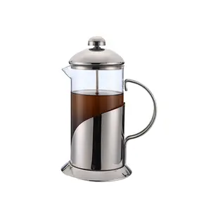 China Supplies Silver Glass Replacement Small Portable French Press
