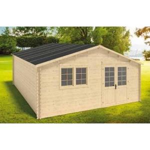 Caseta de Almacenamiento para Jardín de Madera de Abeto Nórdico de 600x600 cm, Ecológica, de 40 mm, para Uso en Patio, Sin Piso, de Italfrom315 - Product Image 1