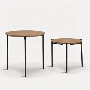 새로운 디자인 MDF 커피 테이블 금속 프레임 엔드 사이드 테이블 스낵 테이블 거실 가구