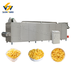 Équipement industriel multifonctionnel pour flocons de maïs pour le petit-déjeuner, en acier inoxydable 304, extrudeuse à double vis, moteur, boîte de vitesses, haute performance - Product Image 2