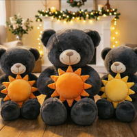 Vente en gros usine : Peluches ours en peluche de dessin animé, cadeaux mignons, logo personnalisé, poupées pour machine à griffes, en coton PP, peluches super douces anti-stress