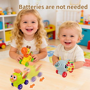 Novedades 2026: Carro de Empuje para Bebés, Juguetes Sensoriales Montessori con Forma de Animales Pequeños para Bebés de 0 a 12 <span class=keywords><strong>Meses</strong></span> con Sonajero, Mordedor y Rotación - Product Image 3